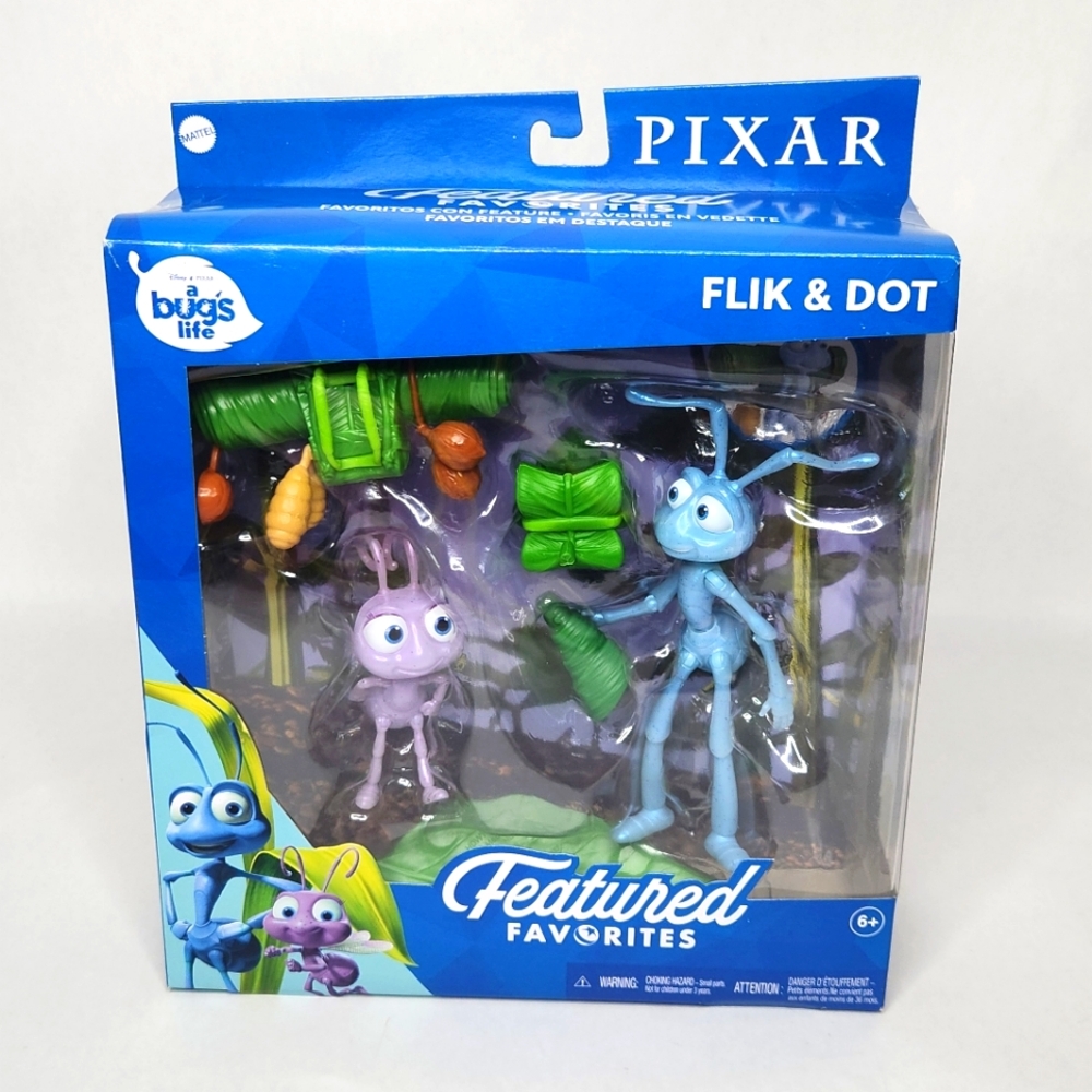 Mattel Flik & Dot Action Figures - Blue and Purple